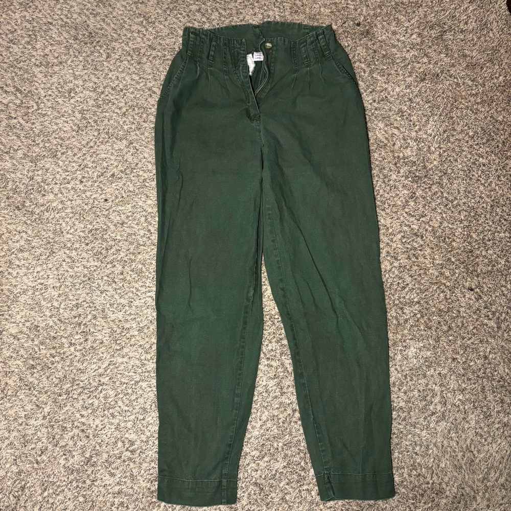 Late 80s/early 90s Dark Green High-Waisted Trousers (Bobbie Brooks Sport)